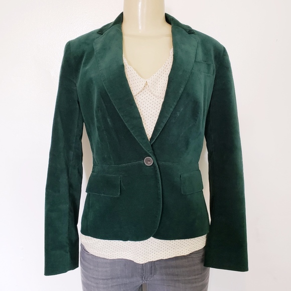 Talbots Jackets & Blazers - Talbots "The Kate Fit" Velvet Green Blazer